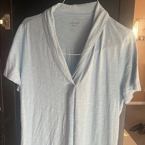 Light Blue Short Sleeve Top
